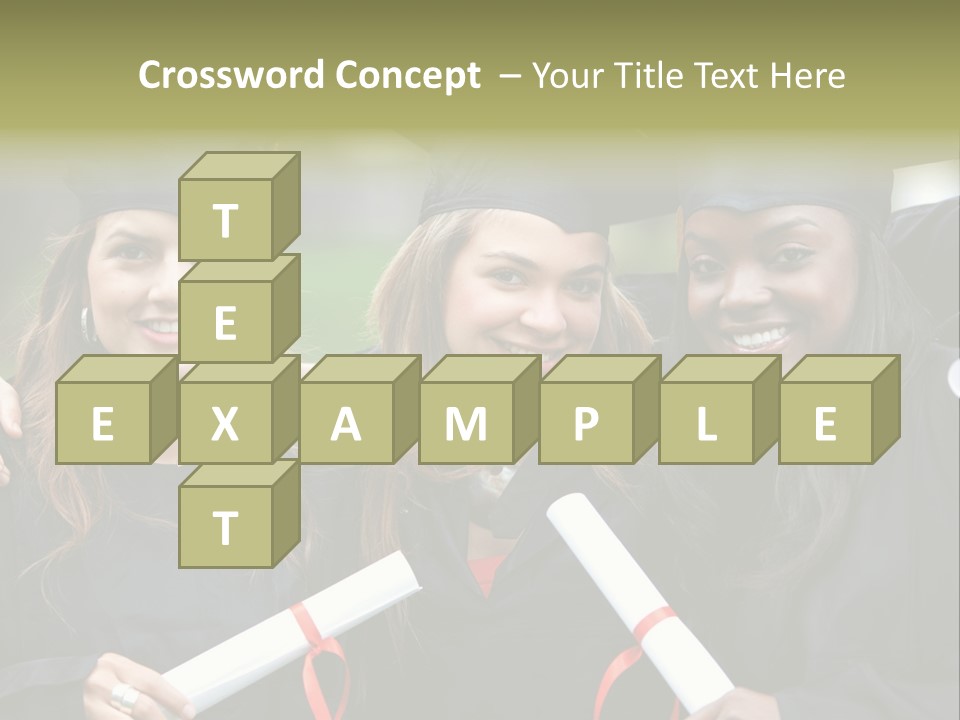 Group Of Graduation Girls Looking Very Happy PowerPoint Template