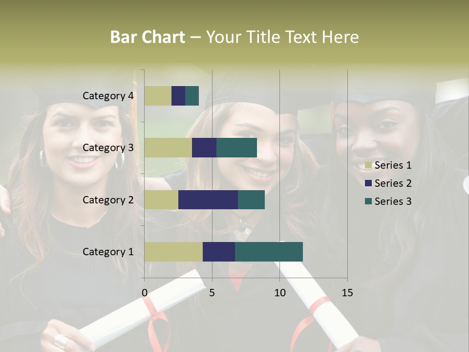 Group Of Graduation Girls Looking Very Happy PowerPoint Template