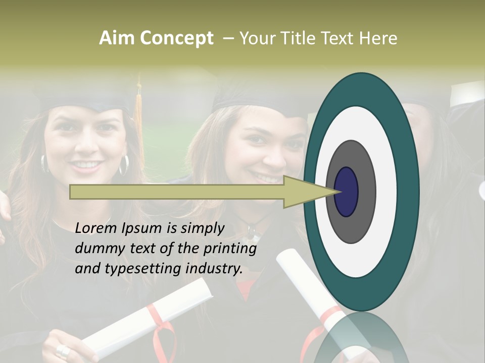 Group Of Graduation Girls Looking Very Happy PowerPoint Template