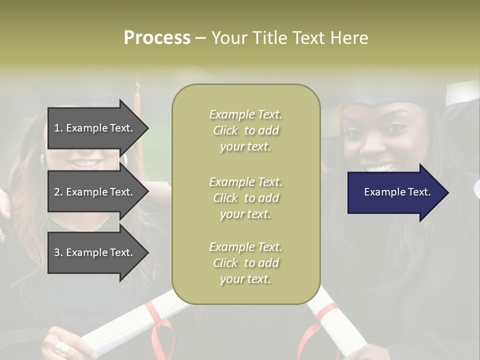 Group Of Graduation Girls Looking Very Happy PowerPoint Template
