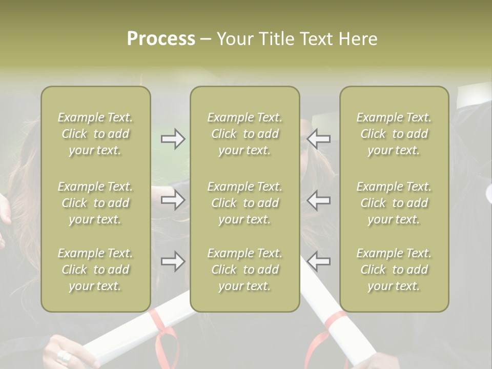 Group Of Graduation Girls Looking Very Happy PowerPoint Template