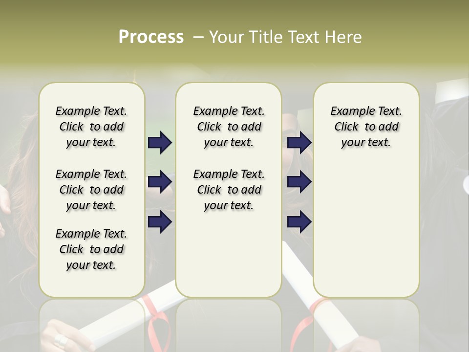 Group Of Graduation Girls Looking Very Happy PowerPoint Template