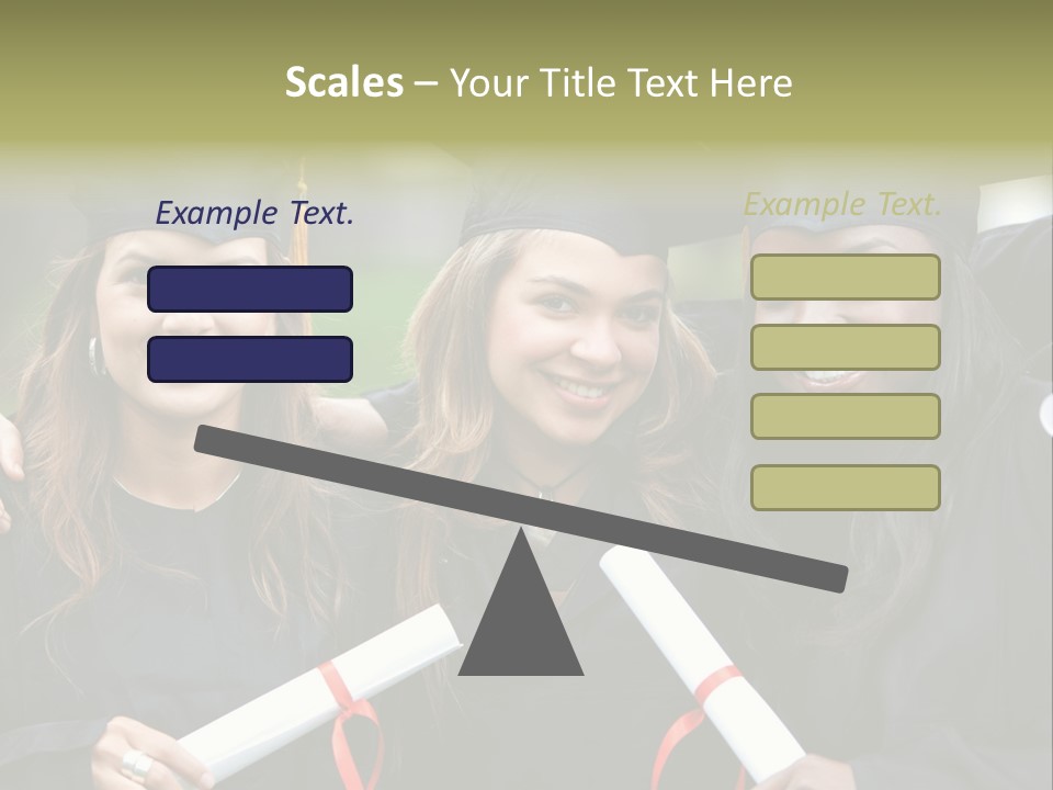 Group Of Graduation Girls Looking Very Happy PowerPoint Template