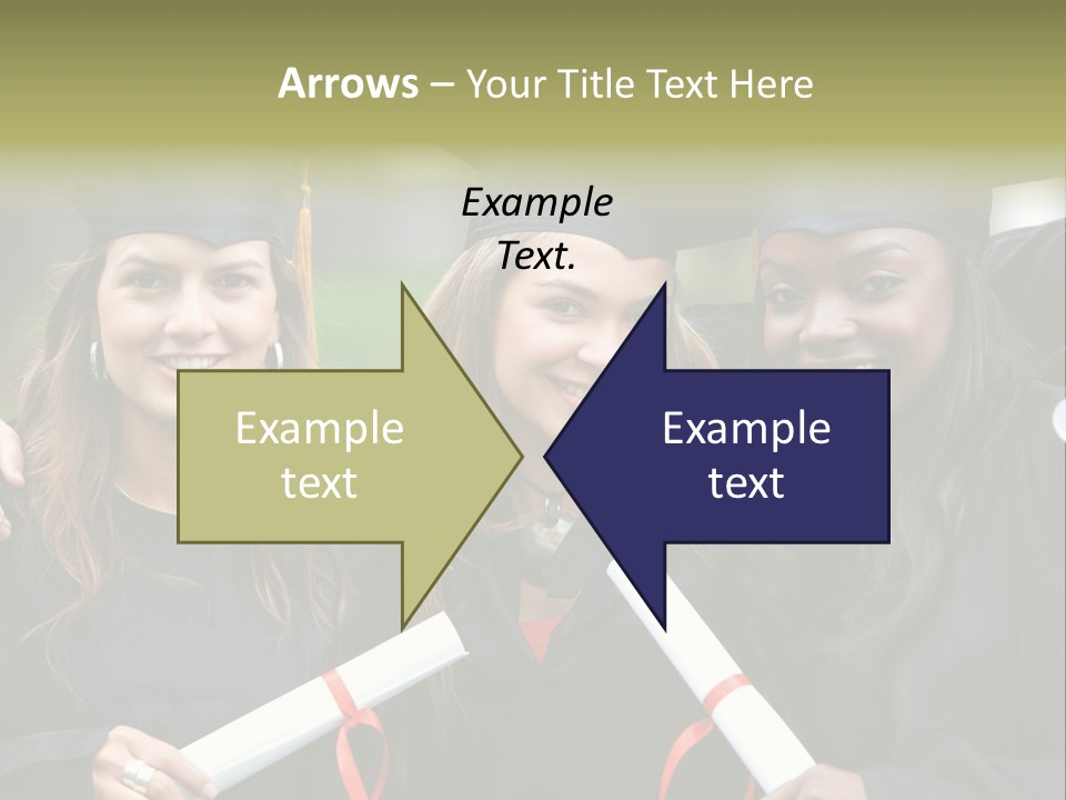 Group Of Graduation Girls Looking Very Happy PowerPoint Template