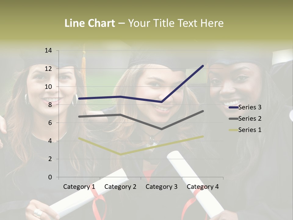 Group Of Graduation Girls Looking Very Happy PowerPoint Template