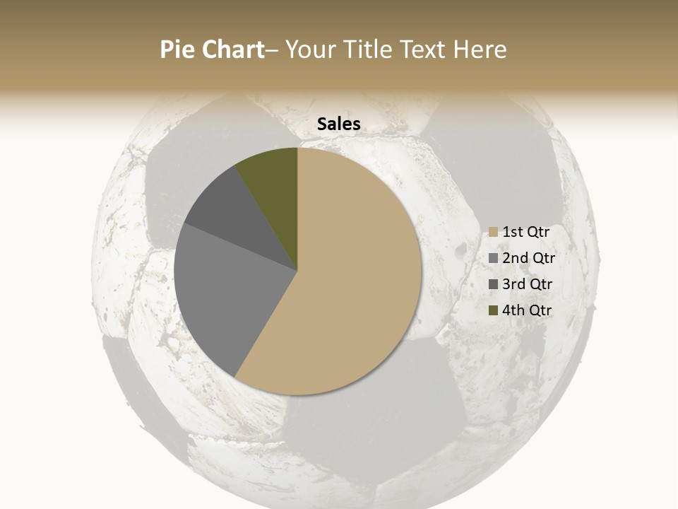 Closeup Of Dirty Soccer Ball On White Background With Clipping Path PowerPoint Template