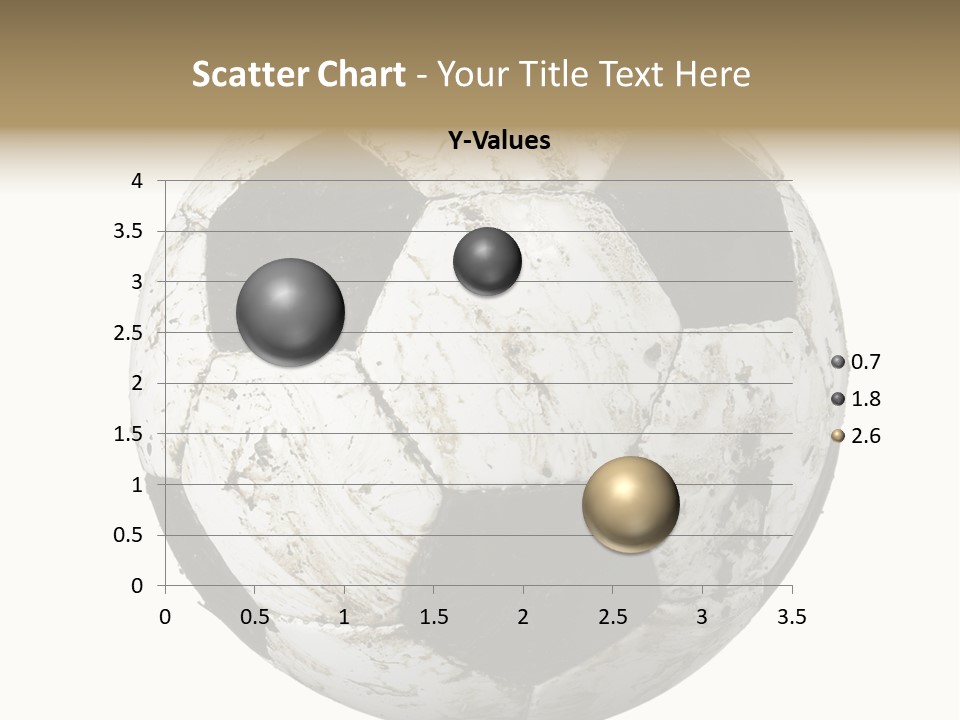 Closeup Of Dirty Soccer Ball On White Background With Clipping Path PowerPoint Template