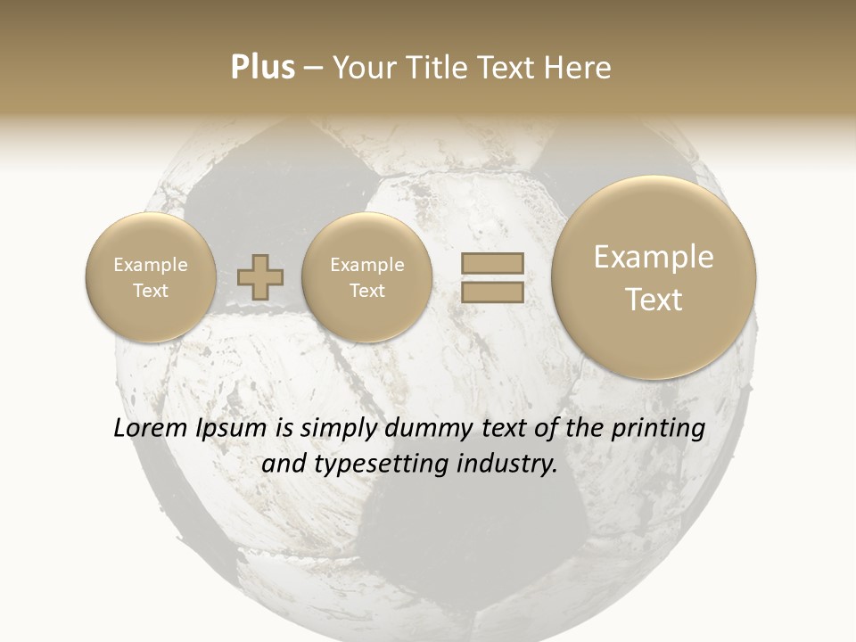 Closeup Of Dirty Soccer Ball On White Background With Clipping Path PowerPoint Template