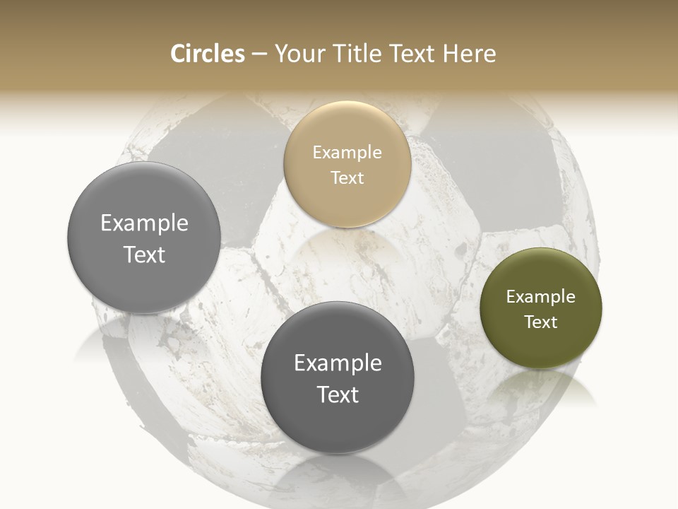 Closeup Of Dirty Soccer Ball On White Background With Clipping Path PowerPoint Template