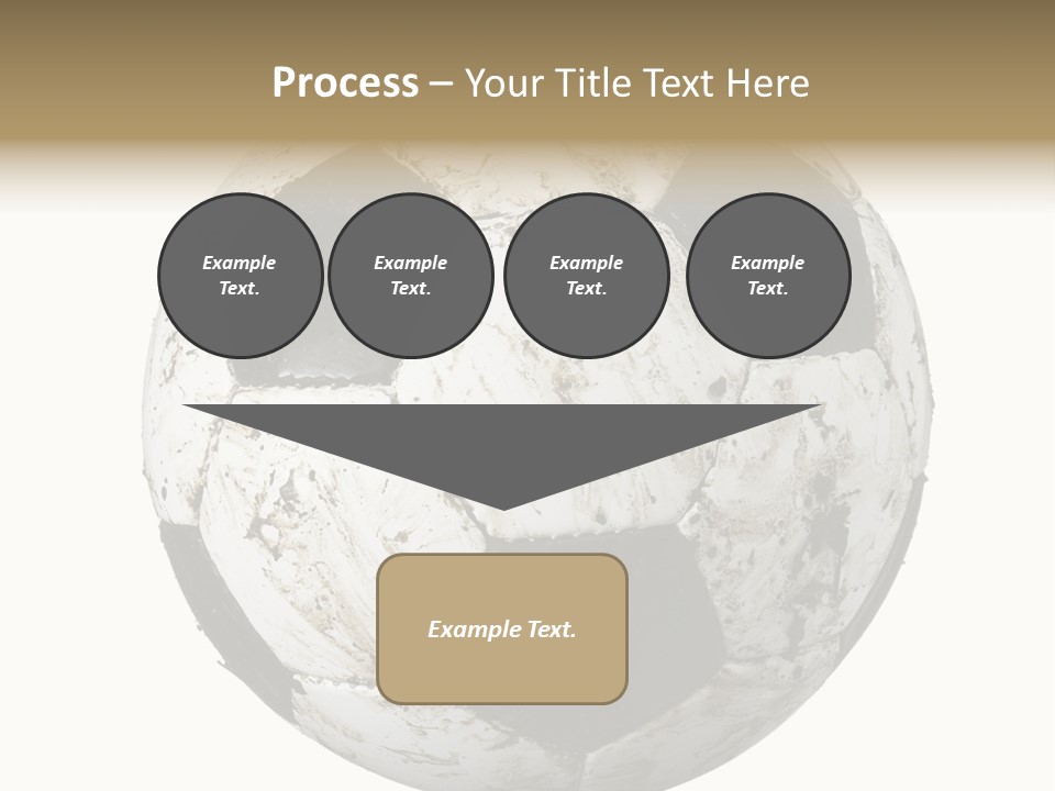 Closeup Of Dirty Soccer Ball On White Background With Clipping Path PowerPoint Template