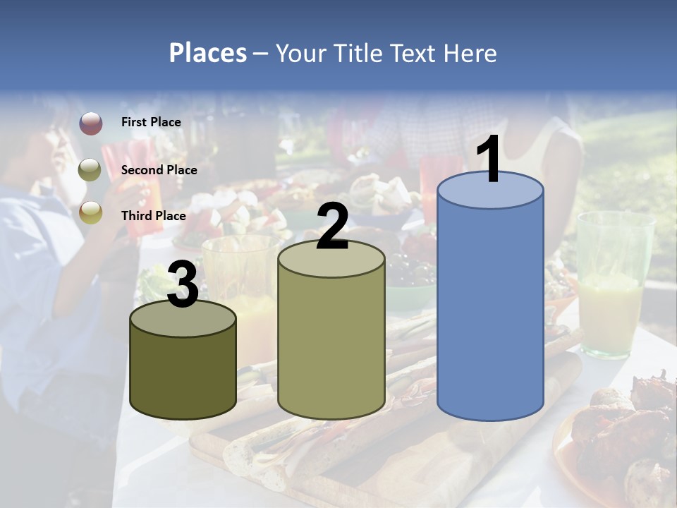 Family Dining Al Fresco PowerPoint Template