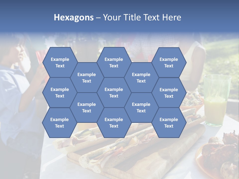 Family Dining Al Fresco PowerPoint Template