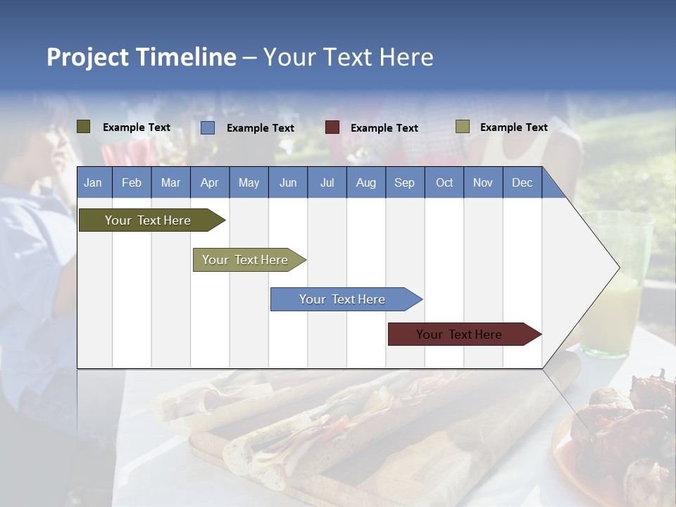 Family Dining Al Fresco PowerPoint Template