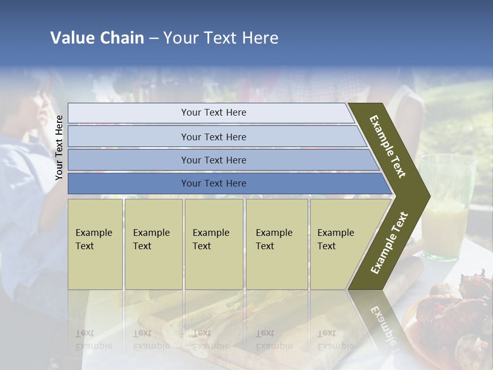 Family Dining Al Fresco PowerPoint Template