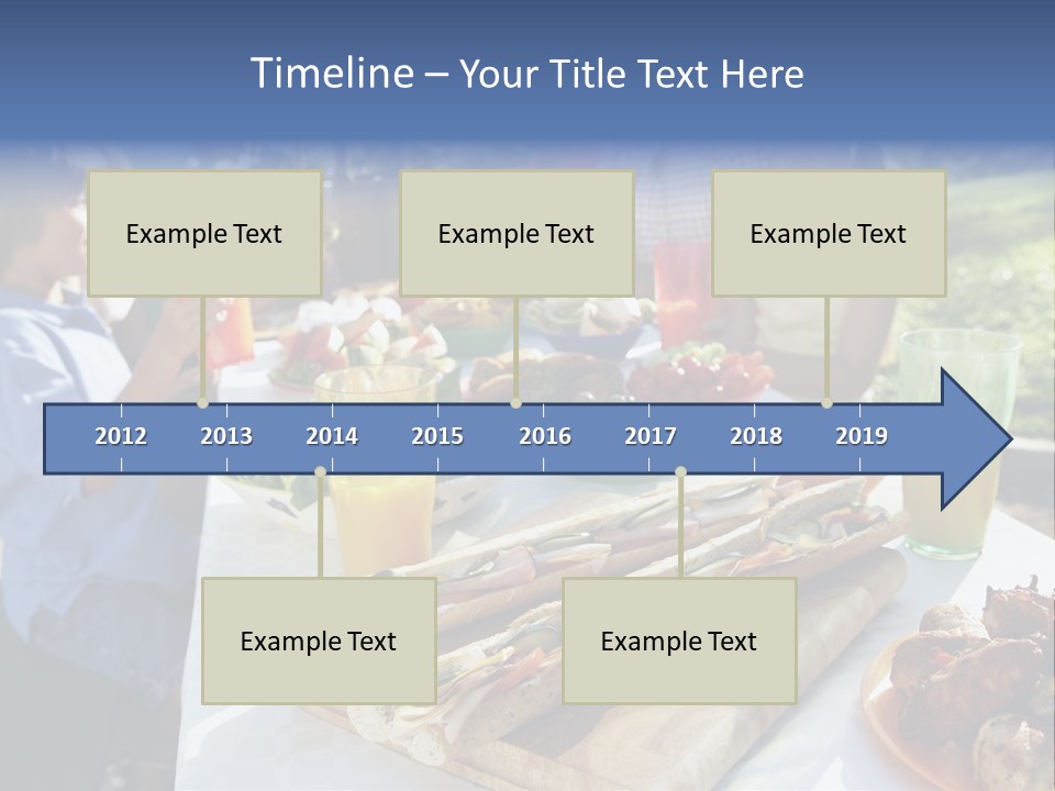 Family Dining Al Fresco PowerPoint Template