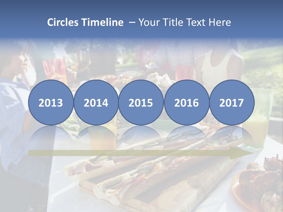 Family Dining Al Fresco PowerPoint Template