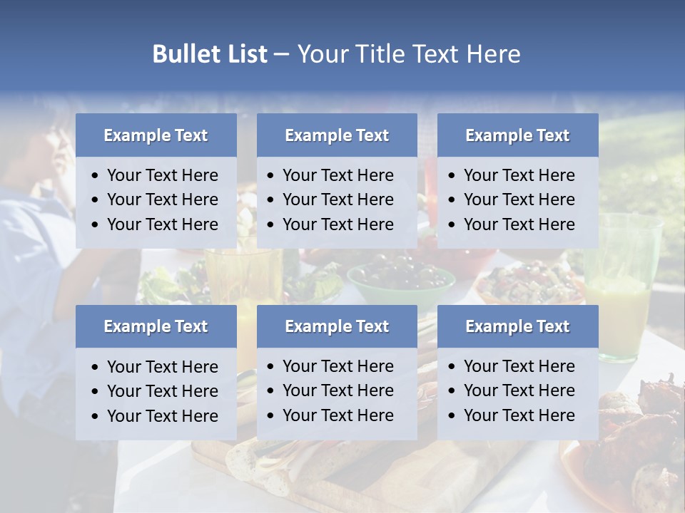 Family Dining Al Fresco PowerPoint Template