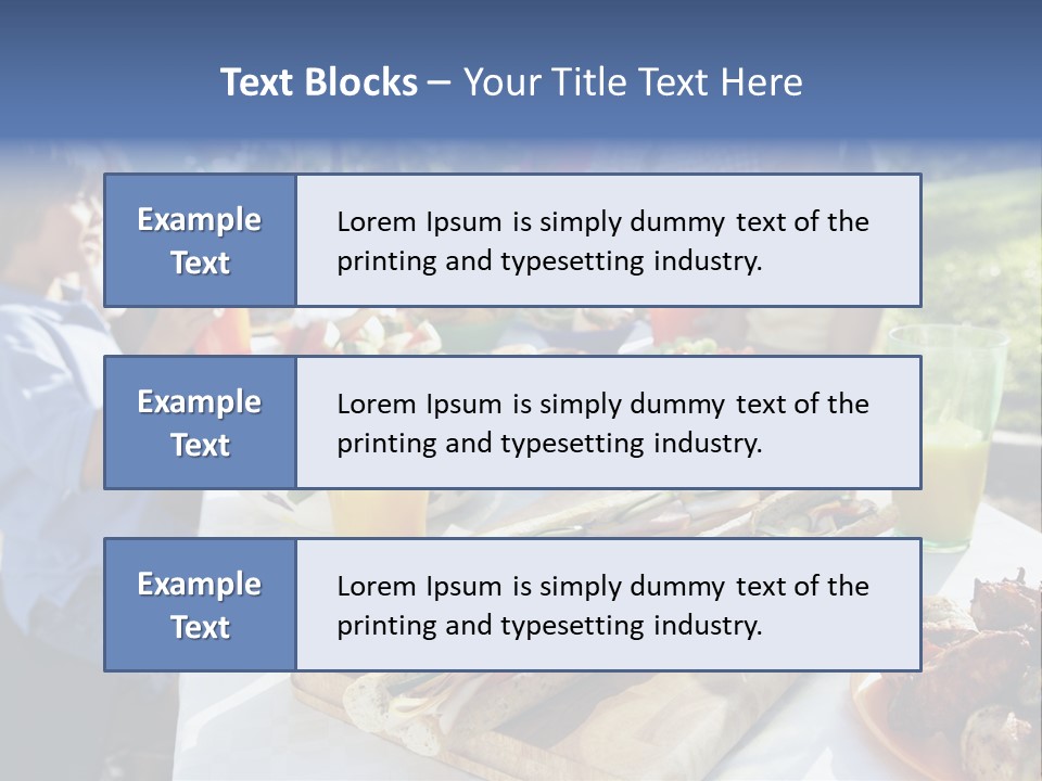 Family Dining Al Fresco PowerPoint Template