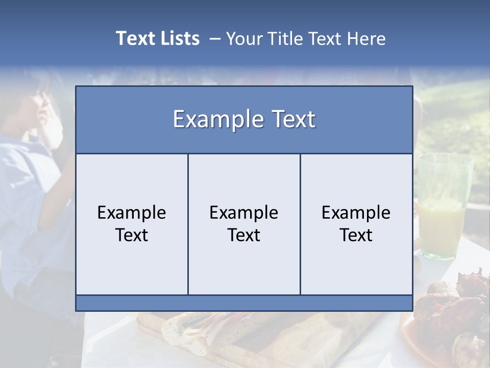 Family Dining Al Fresco PowerPoint Template