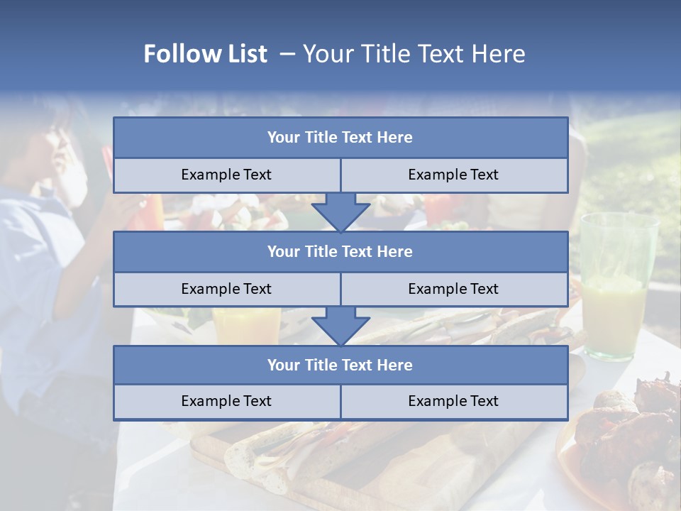 Family Dining Al Fresco PowerPoint Template