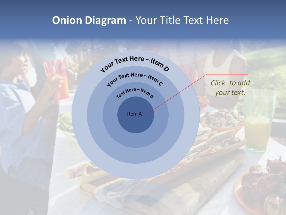 Family Dining Al Fresco PowerPoint Template