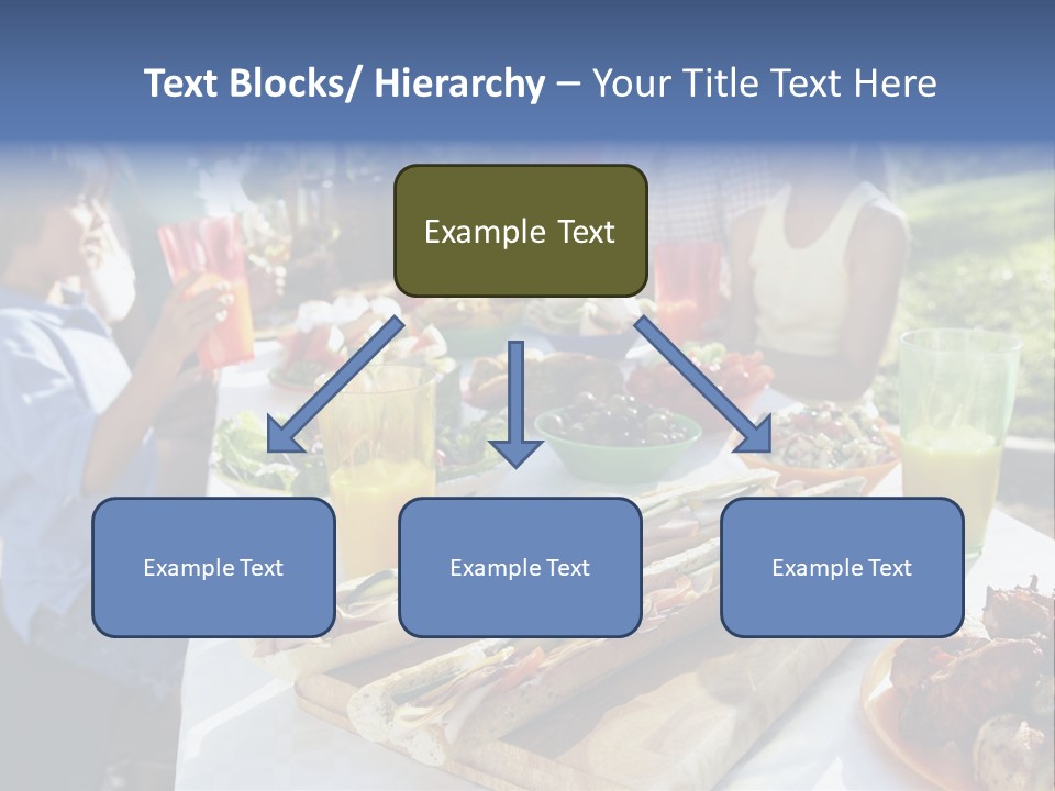 Family Dining Al Fresco PowerPoint Template