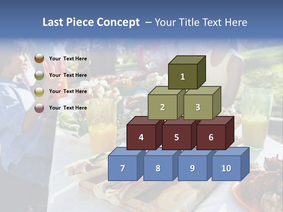 Family Dining Al Fresco PowerPoint Template