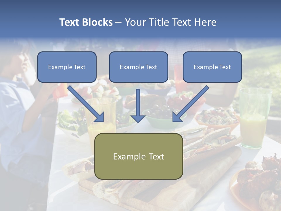 Family Dining Al Fresco PowerPoint Template