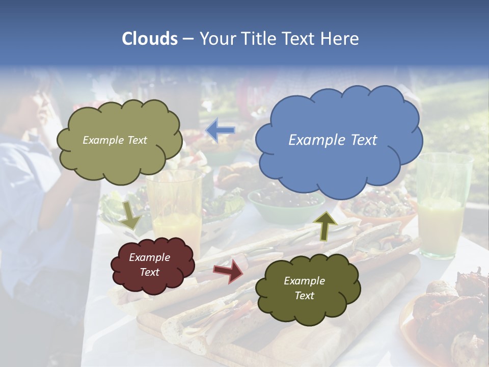Family Dining Al Fresco PowerPoint Template