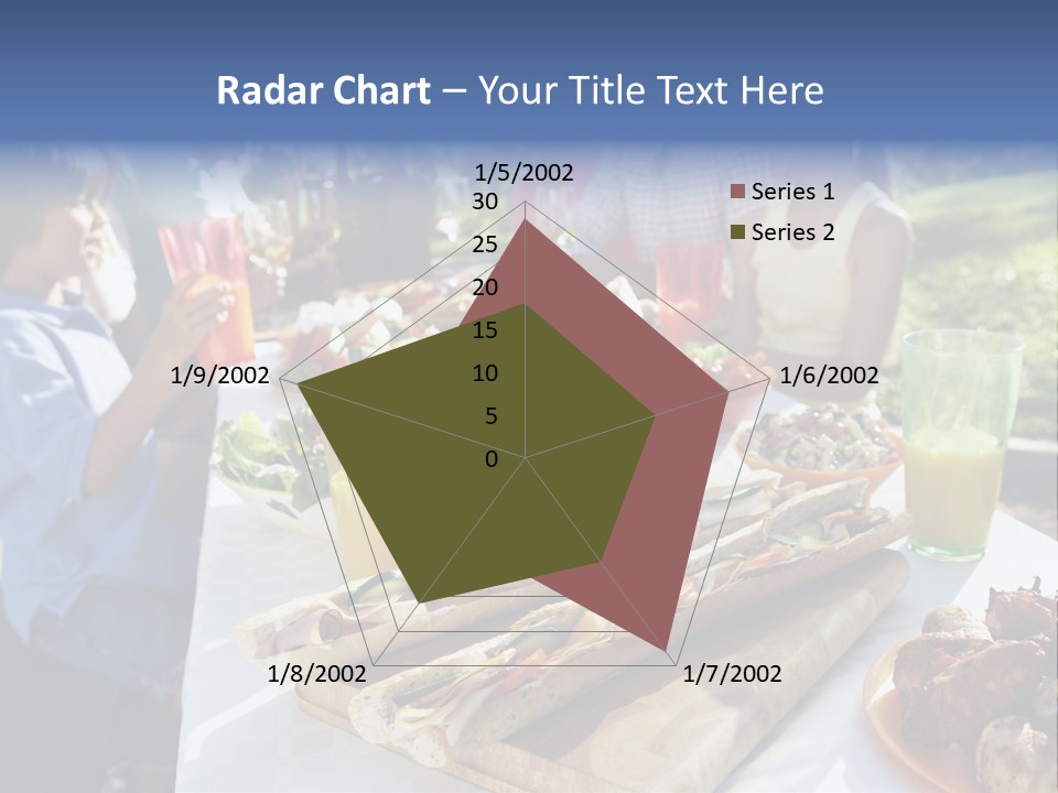 Family Dining Al Fresco PowerPoint Template