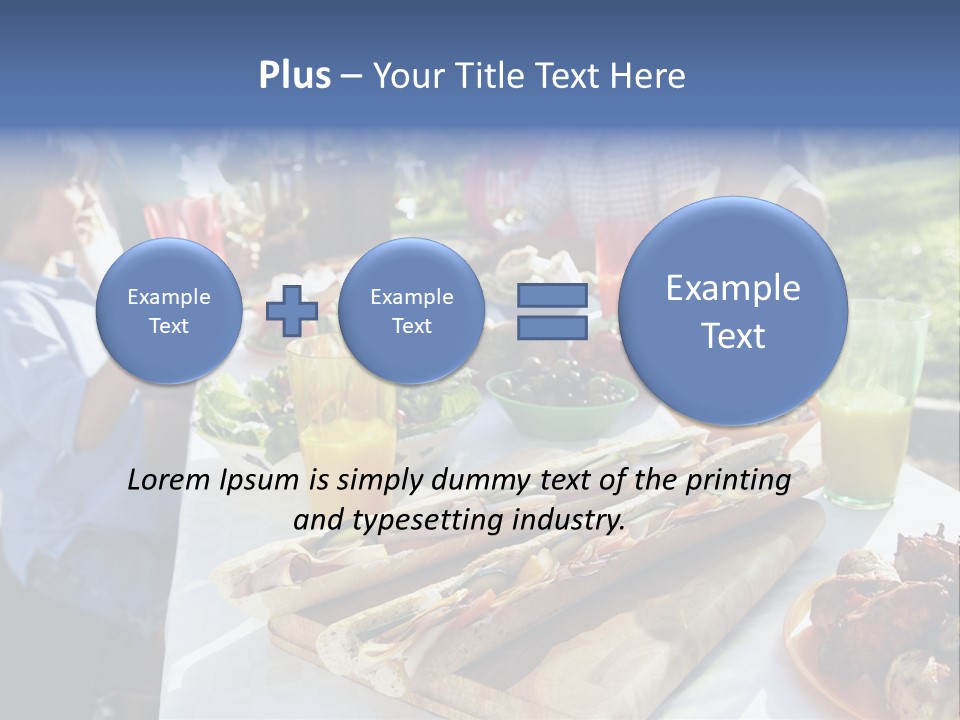 Family Dining Al Fresco PowerPoint Template