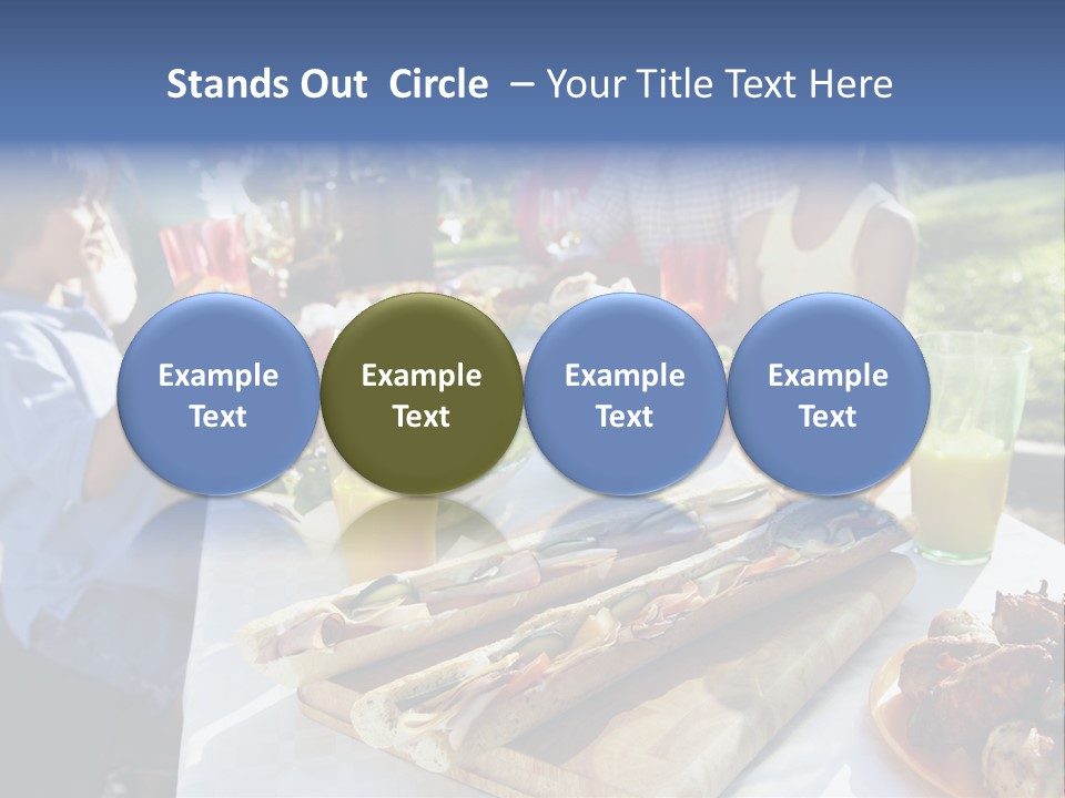 Family Dining Al Fresco PowerPoint Template