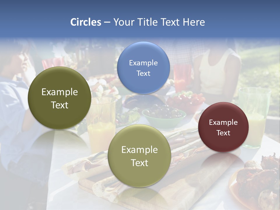 Family Dining Al Fresco PowerPoint Template