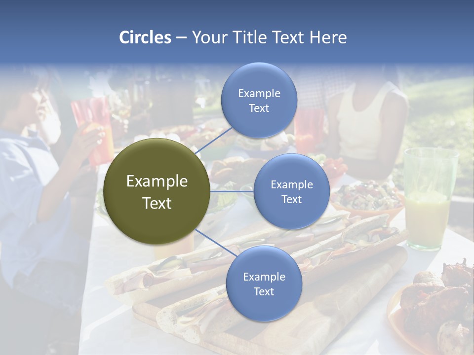 Family Dining Al Fresco PowerPoint Template