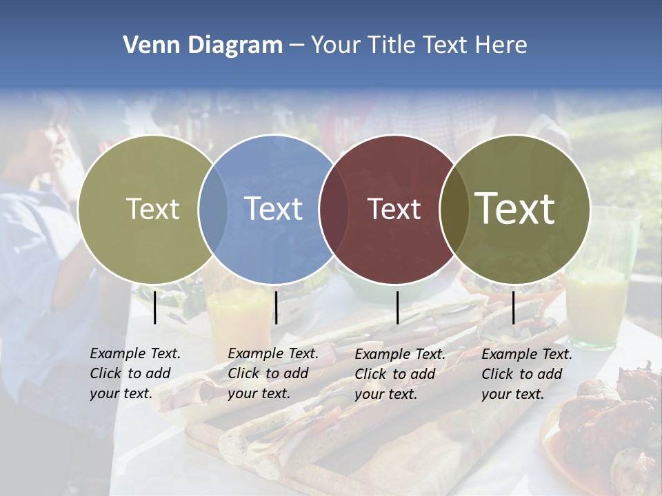 Family Dining Al Fresco PowerPoint Template