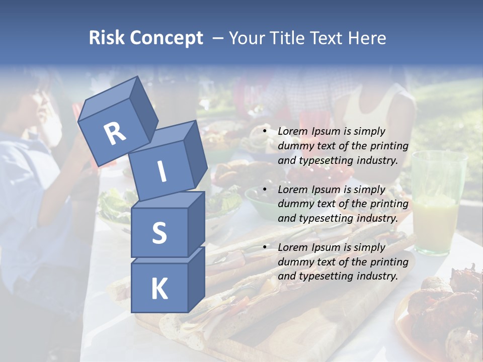 Family Dining Al Fresco PowerPoint Template