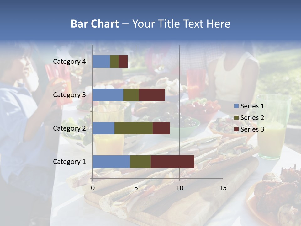 Family Dining Al Fresco PowerPoint Template
