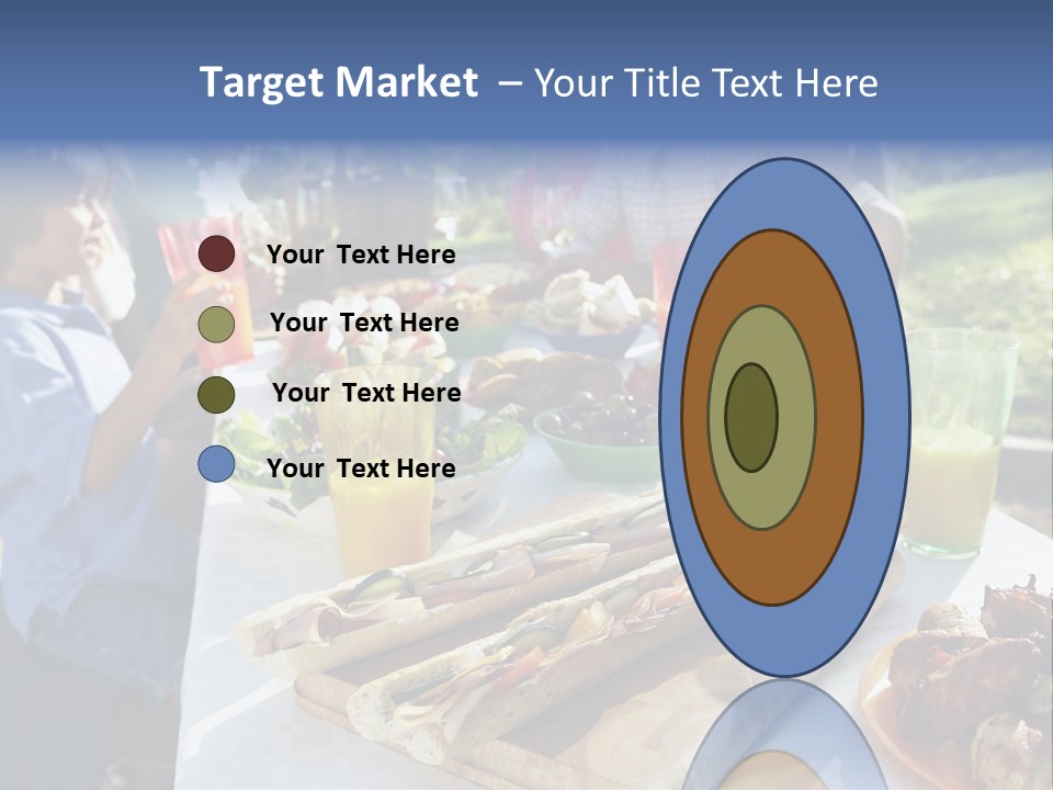 Family Dining Al Fresco PowerPoint Template