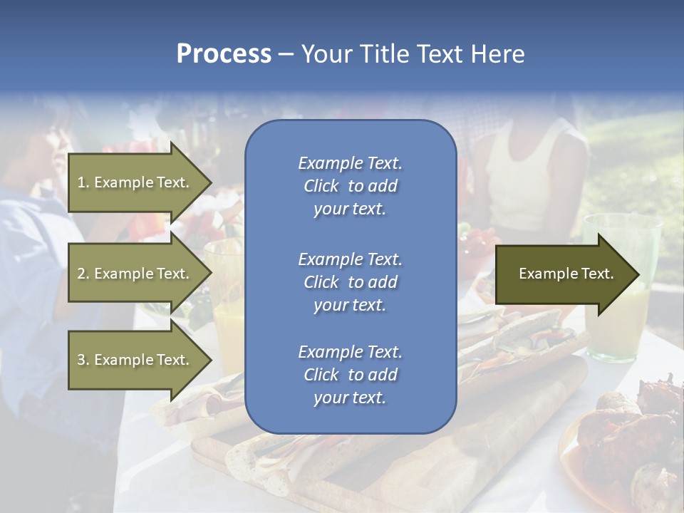 Family Dining Al Fresco PowerPoint Template