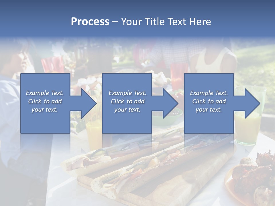 Family Dining Al Fresco PowerPoint Template