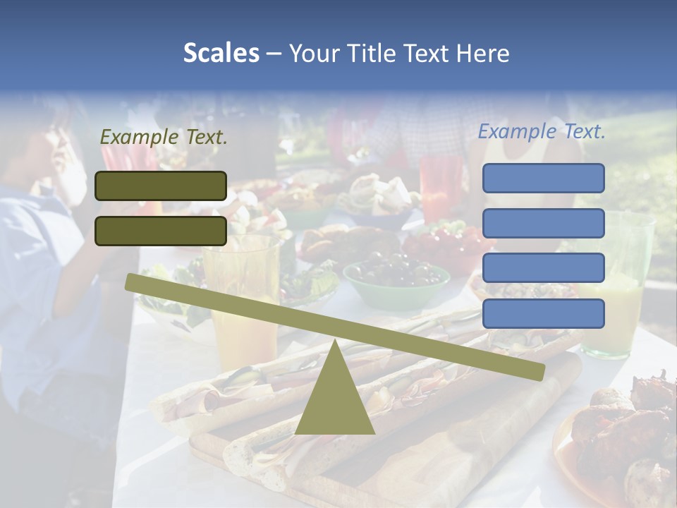 Family Dining Al Fresco PowerPoint Template