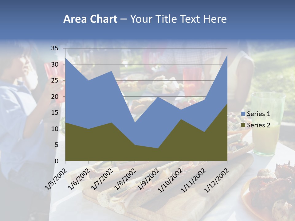 Family Dining Al Fresco PowerPoint Template