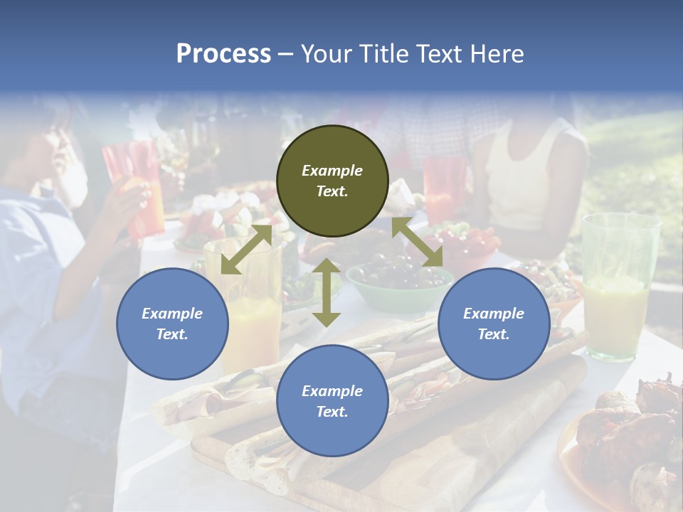 Family Dining Al Fresco PowerPoint Template