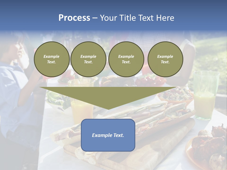 Family Dining Al Fresco PowerPoint Template