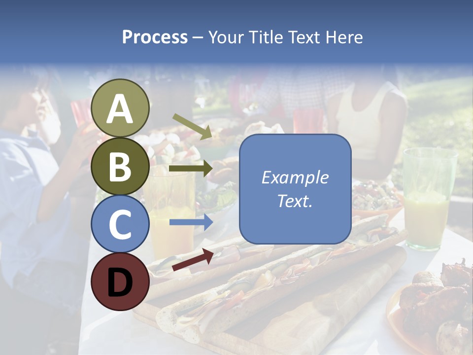 Family Dining Al Fresco PowerPoint Template