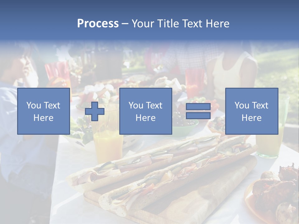 Family Dining Al Fresco PowerPoint Template