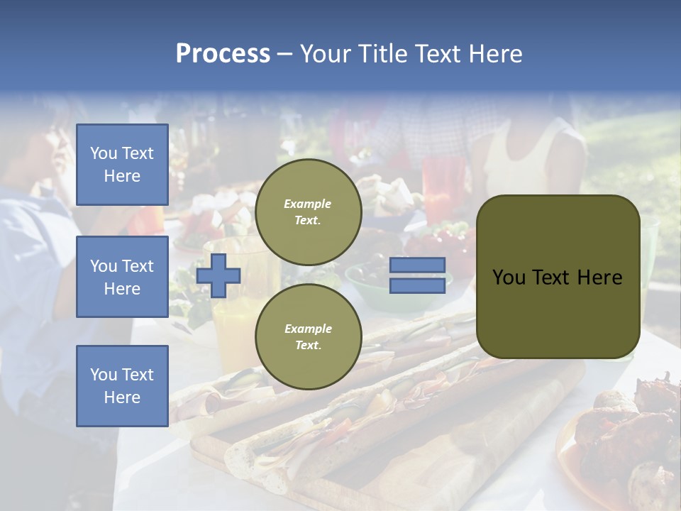 Family Dining Al Fresco PowerPoint Template