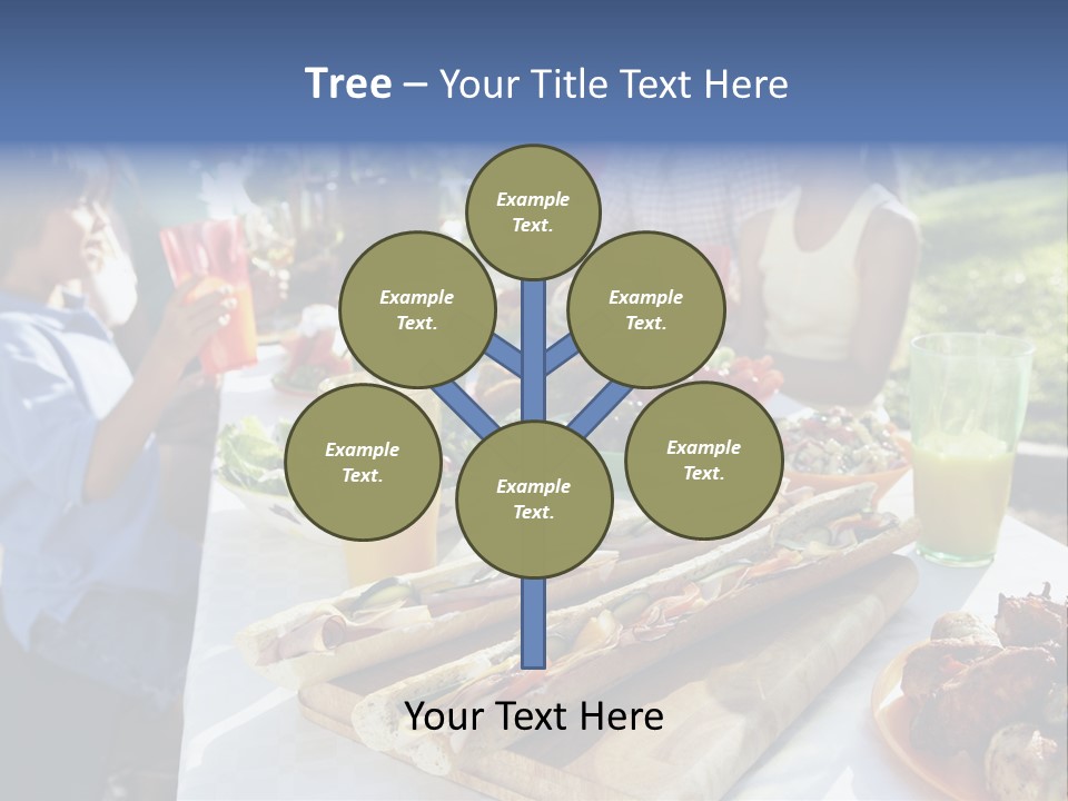 Family Dining Al Fresco PowerPoint Template