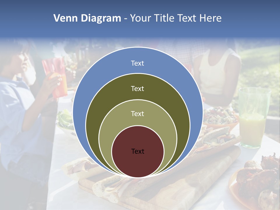 Family Dining Al Fresco PowerPoint Template