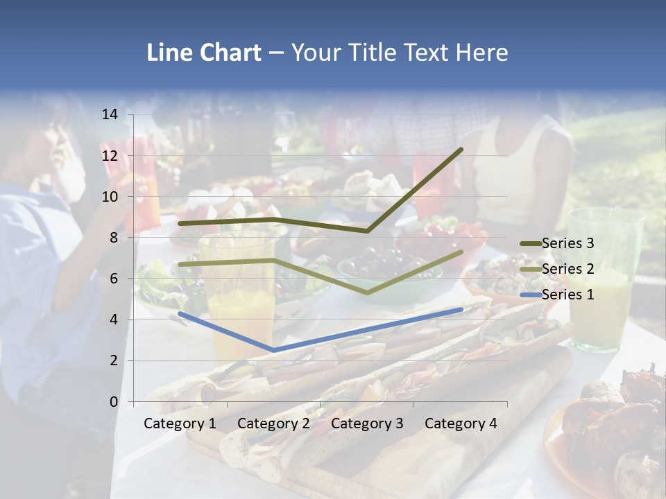 Family Dining Al Fresco PowerPoint Template